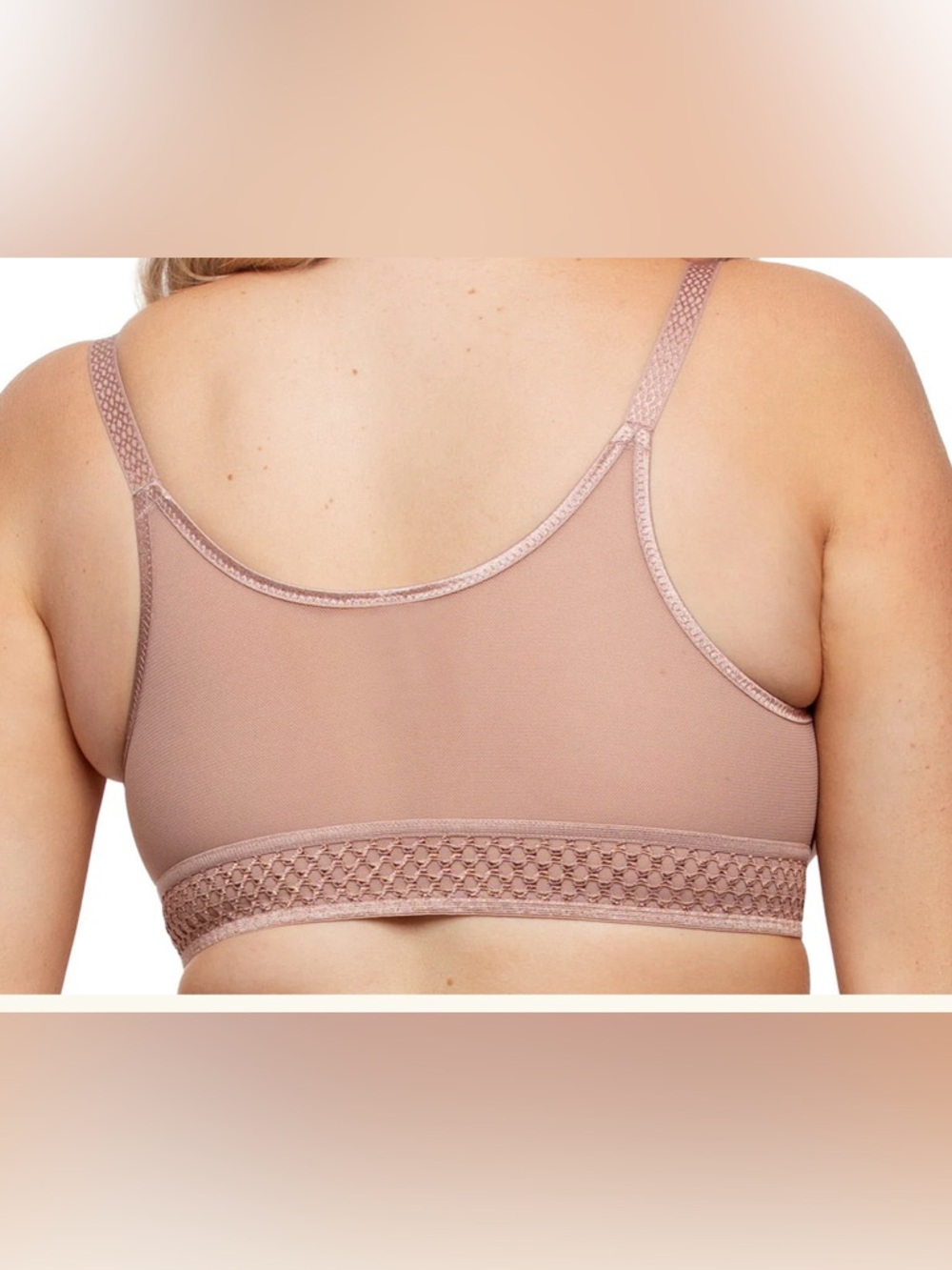 NWT Felina Body Soft Back Smoothing Front Close T-Shirt Bra 36D Rose Tan